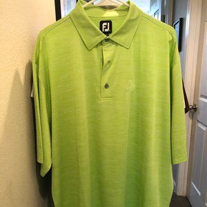 FootJoy Performance Golf Shirt, XXL, bright green